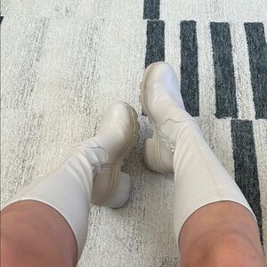 Steve Madden Cream Heeled Boots